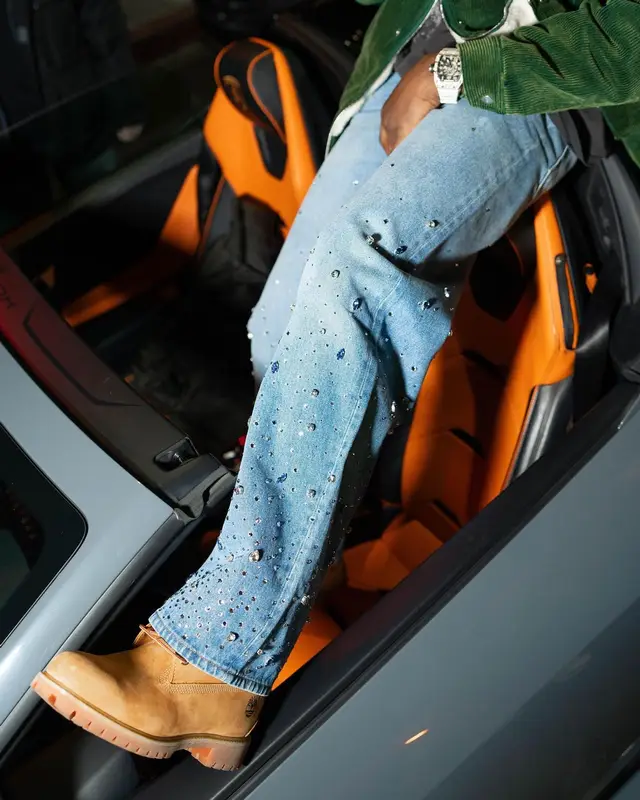 Lil Tjay outfit in Timberland, ’47, and Kith, 2023