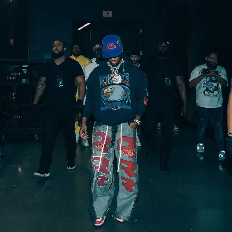 Toosii outfit in Rhude, Nike, and Gallery Dept., 2023
