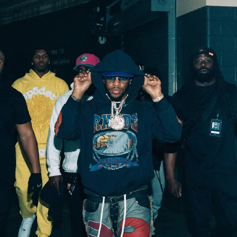 Toosii outfit in Rhude, Nike, and Gallery Dept., 2023