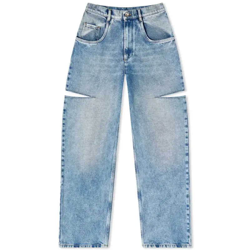 Maison Margiela High Rise Baggy Cut Out Jeans $752