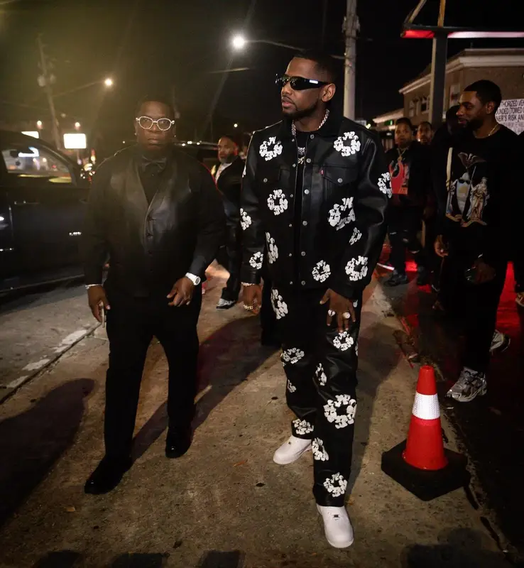 Fabolous outfit in Denim Tears, Nike, and Balenciaga, 2023