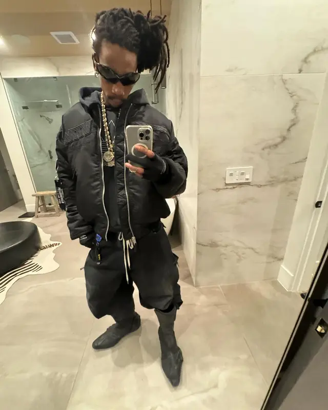 Wiz Khalifa outfit in Vetements, Balenciaga, and Alpha Industries, 2023