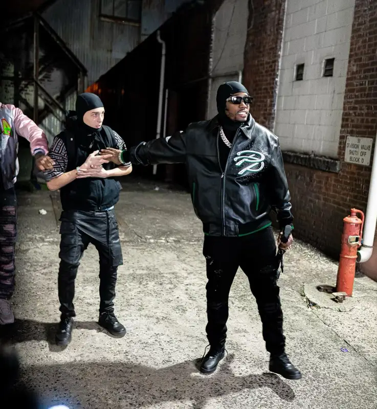 Fivio Foreign outfit in Amiri, Nike, and Palm Angels, 2023