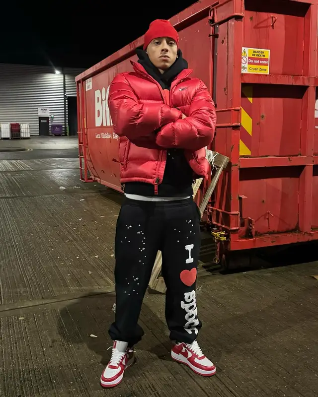 Central Cee outfit in Nike, Spider Worldwide, and Nocta, 2023