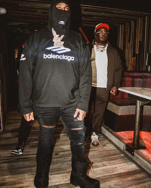 Peezy outfit in Amiri and Balenciaga, 2023