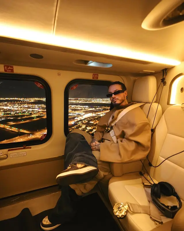 J Balvin outfit in Namesake, Louis Vuitton, and Nike, 2023