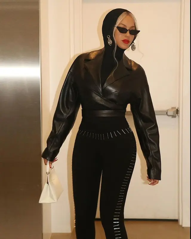 Beyonce outfit in Alaïa, Maison Margiela, and Poppy Lissiman, 2023