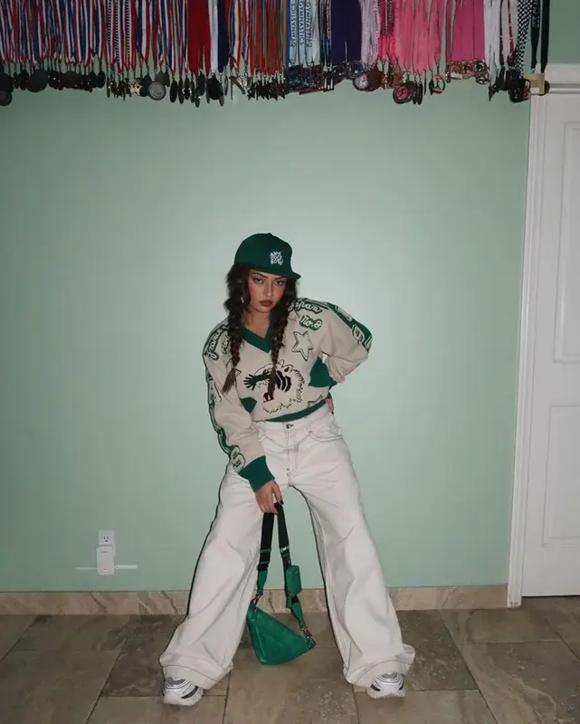 Avani Gregg outfit in Kenzo, Prada, and Golf Wang, 2023