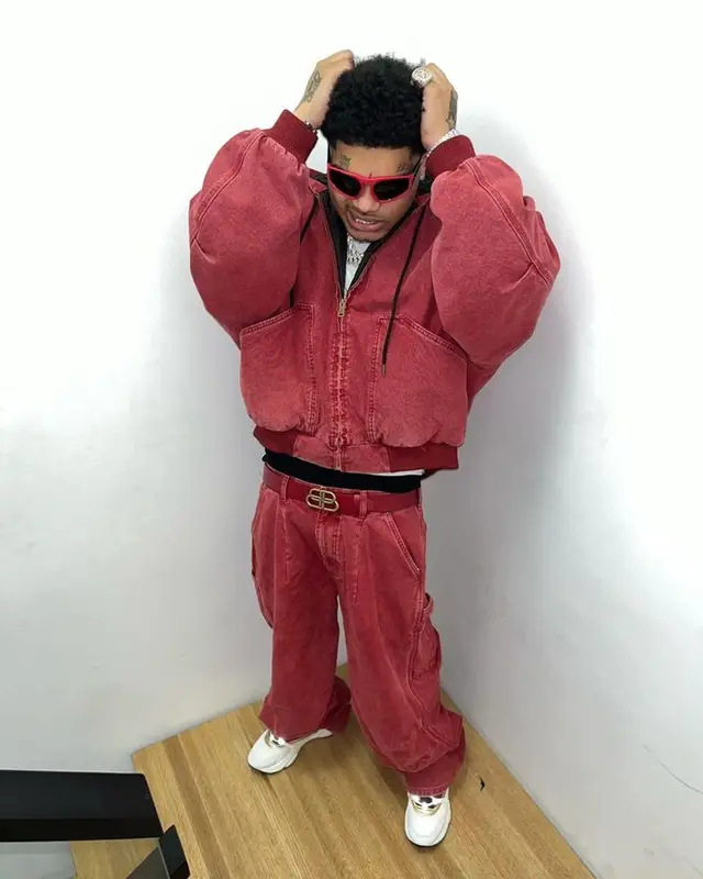 No Cap outfit in R13, Balenciaga, and Moncler, 2023