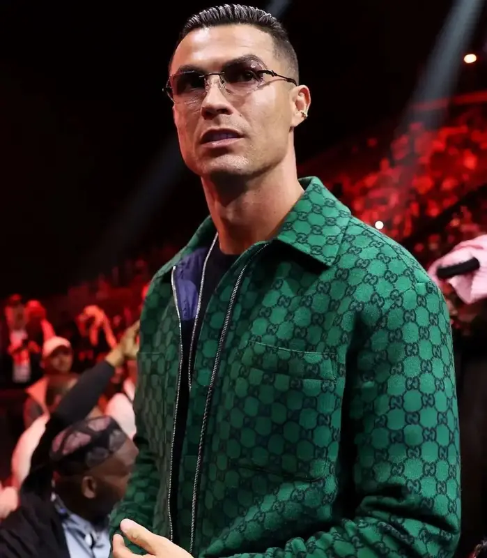 Cristiano Ronaldo outfit in Gucci, 2023