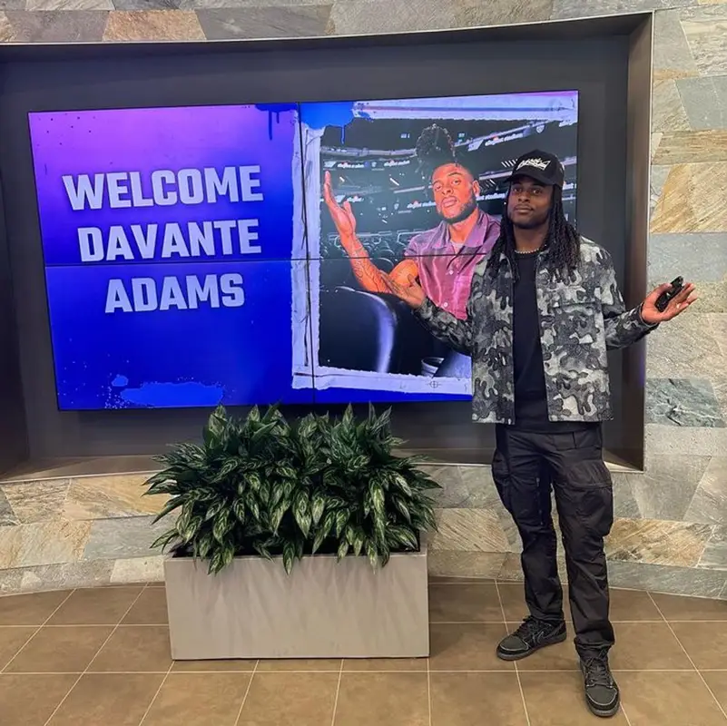 Davante Adams outfit in Dior, Givenchy, and Prada, 2023