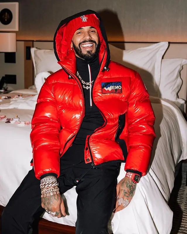 Anuel AA outfit in Moncler, 2023