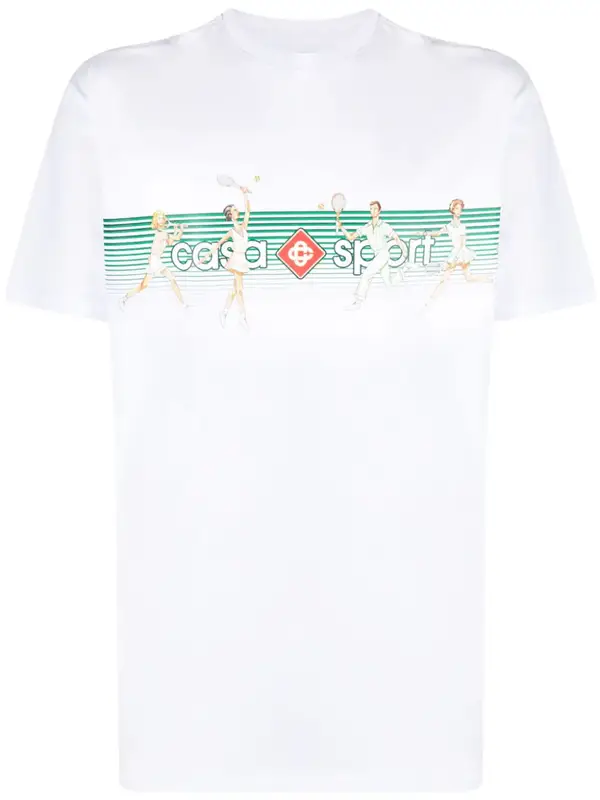 Casablanca White Playful Stripes T-shirt $275