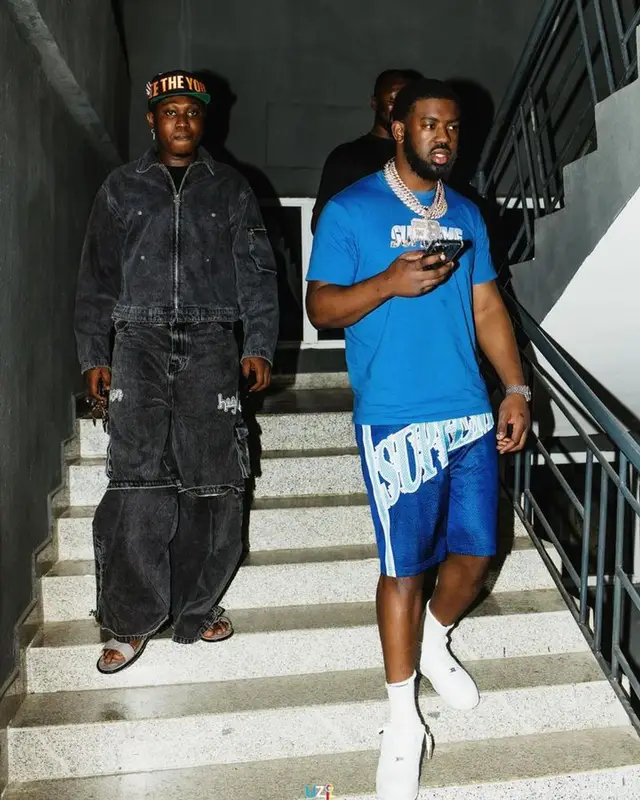 Tion Wayne outfit in Supreme and Nike, 2023