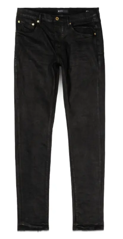 Purple Brand Black P001 Midnight Coated Jeans $346