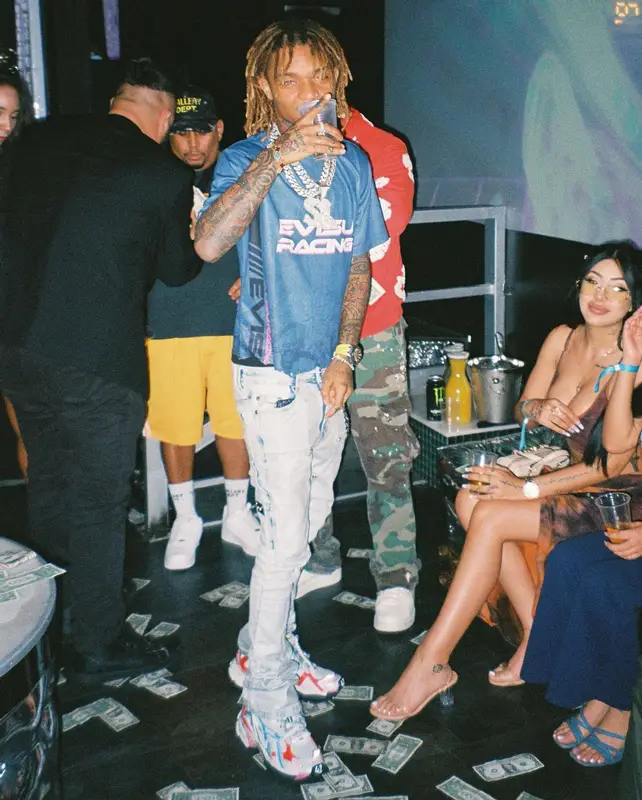 Swae Lee outfit in Evisu, Guapi, and Balenciaga, 2024