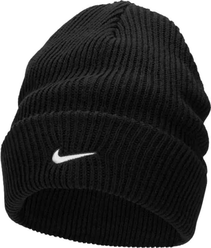 Nike Black Ribbed Solo Swoosh Beanie $35