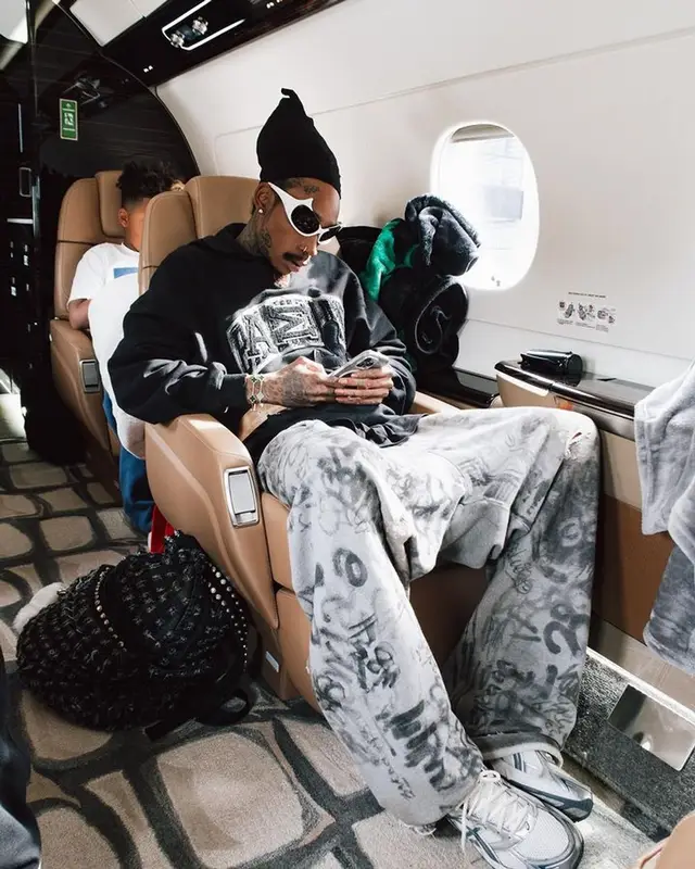 Wiz Khalifa outfit in Asics and Balenciaga, 2024