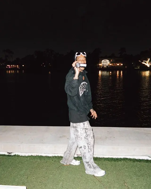 Wiz Khalifa outfit in Asics and Balenciaga, 2024
