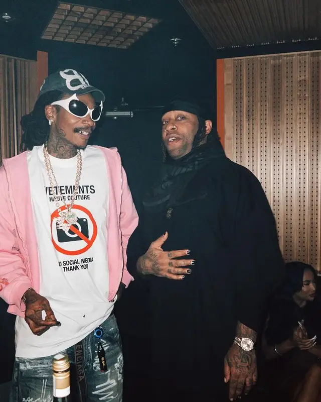 Wiz Khalifa outfit in Vetements, Balenciaga, and Chrome Hearts, 2024