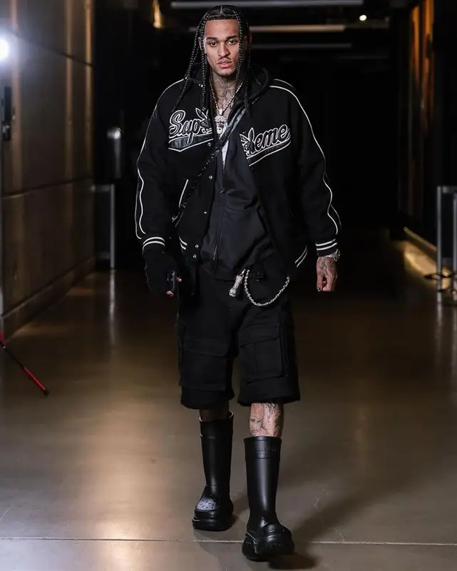 Jordan Clarkson outfit in Supreme, Balenciaga, and Playboy, 2024