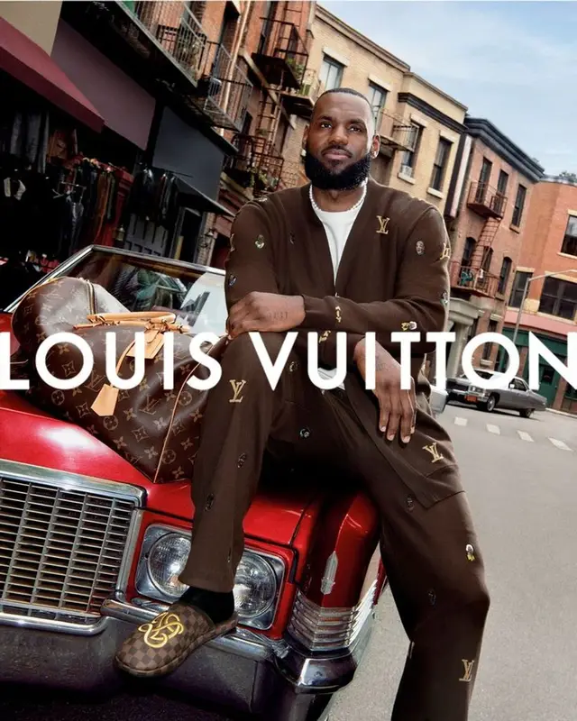 LeBron James outfit in Louis Vuitton, 2024