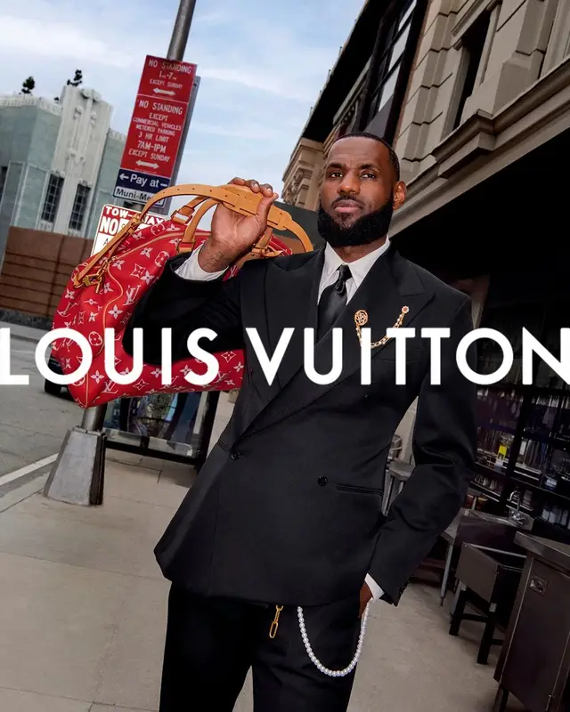 LeBron James outfit in Louis Vuitton, 2024