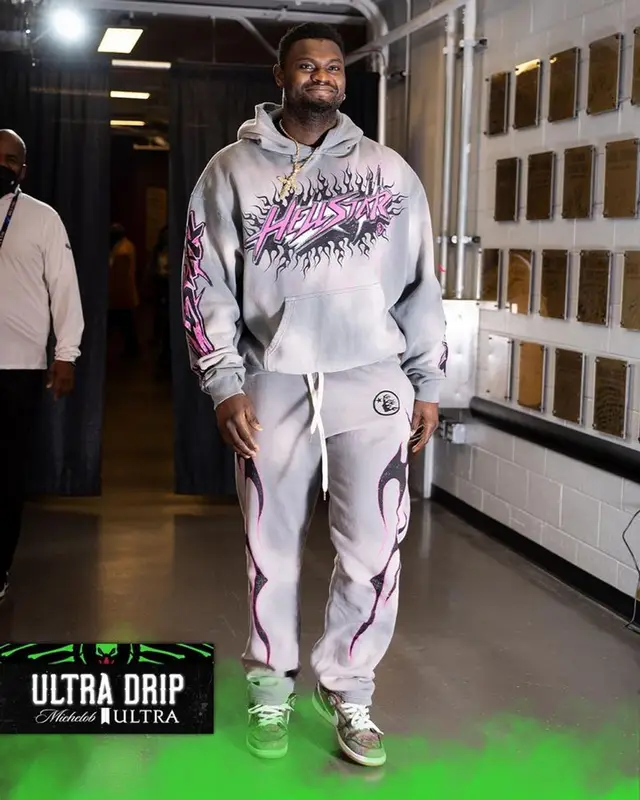 Zion Williamson outfit in Hellstar and Nike, 2024
