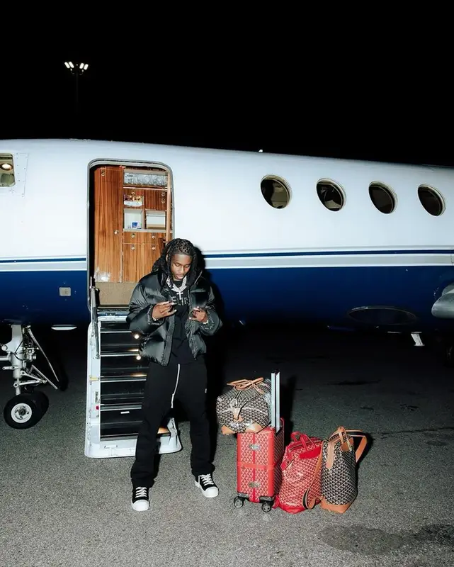 Polo G outfit in Moncler, Celine, and Rick Owens, 2024