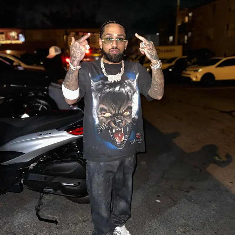 Bryant Mayers outfit in Hellstar, Louis Vuitton, and Nike, 2024