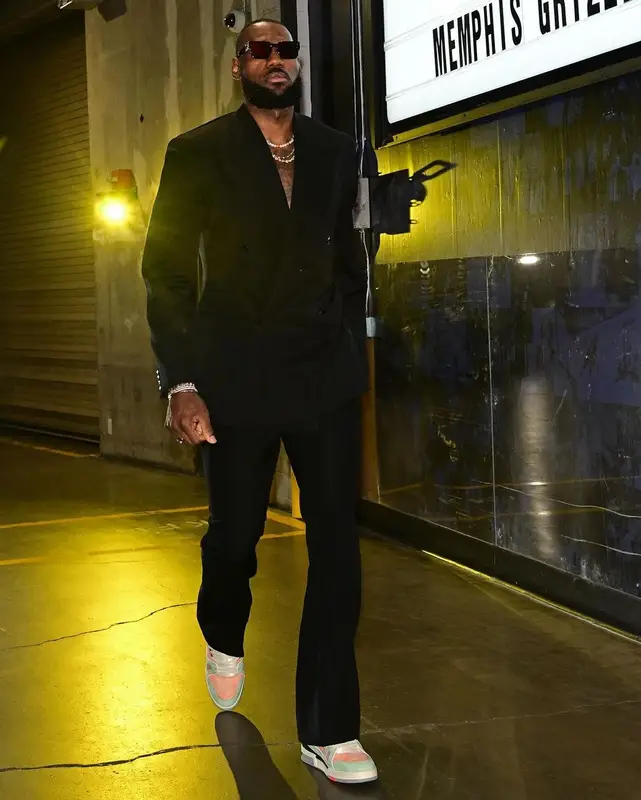 LeBron James outfit in Louis Vuitton, 2024