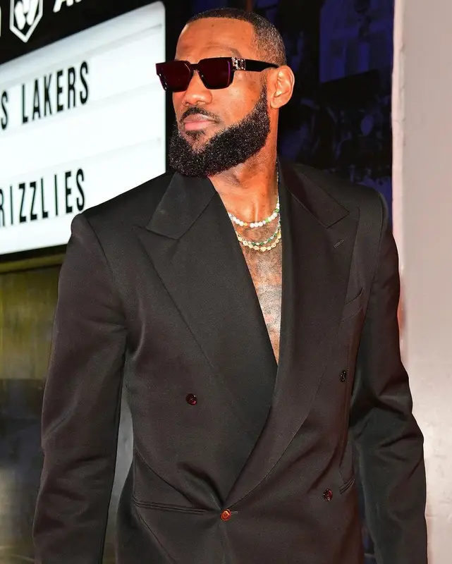 LeBron James outfit in Louis Vuitton, 2024