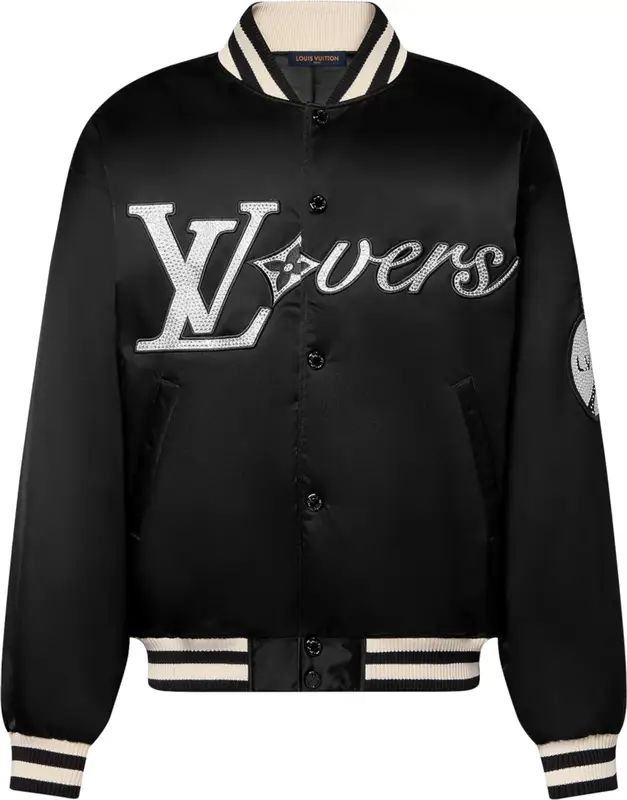 Louis Vuitton Black LV Lovers Bomber Jacket $3650