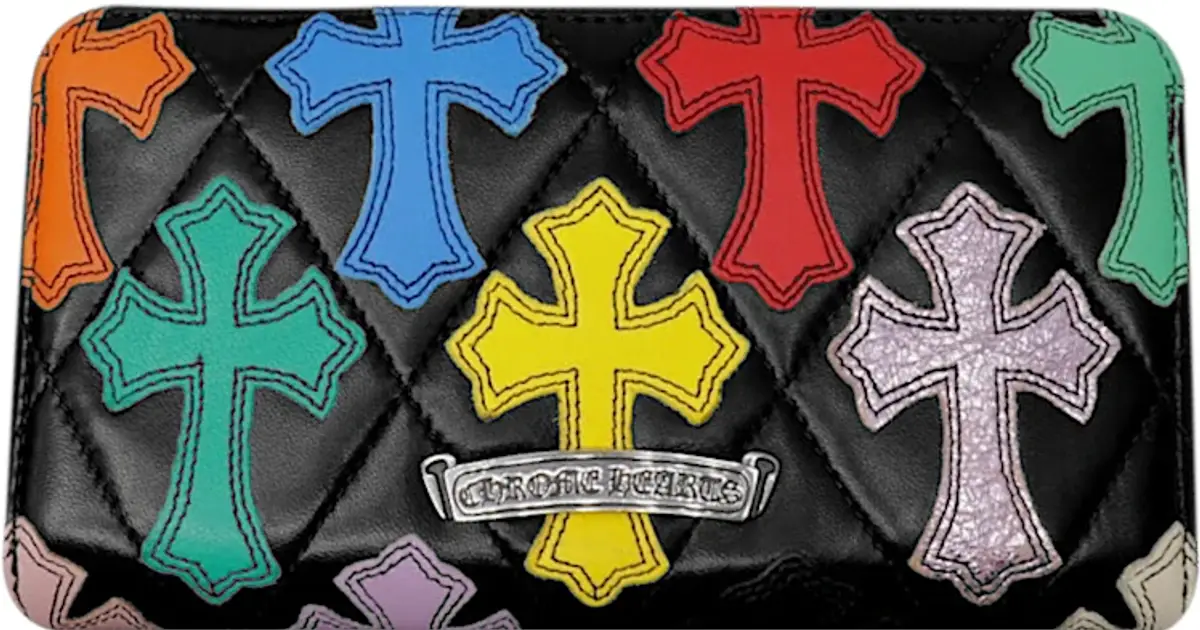 Chrome Hearts Multicolor Cross Zip Wallet $3600