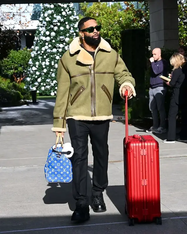 Odell Beckham Jr outfit in Louis Vuitton, Supreme, and Bottega Veneta, 2024