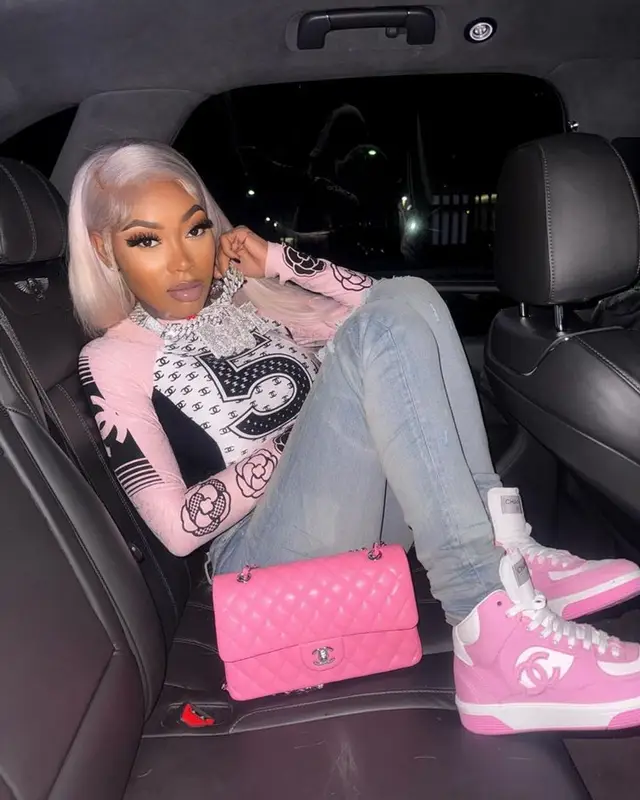 Asian Doll outfit in Chanel and Amiri, 2024