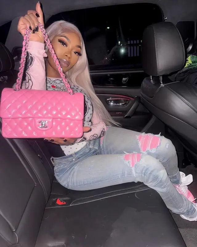 Asian Doll outfit in Chanel and Amiri, 2024