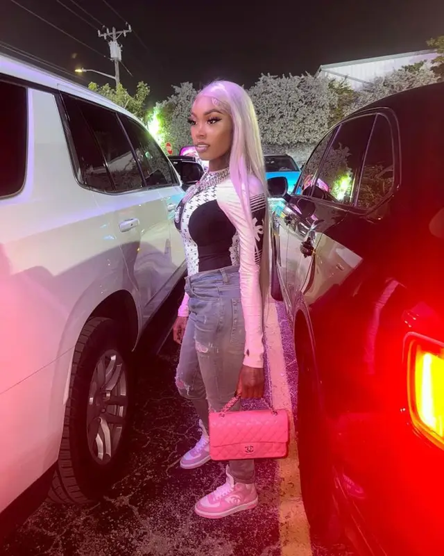 Asian Doll outfit in Chanel and Amiri, 2024