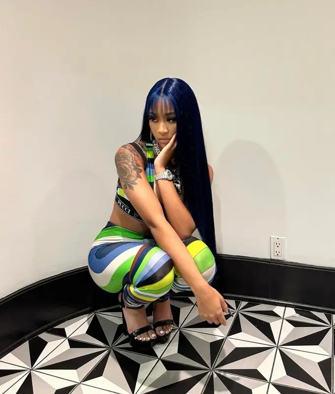 Lakeyah outfit in Celine, 2024