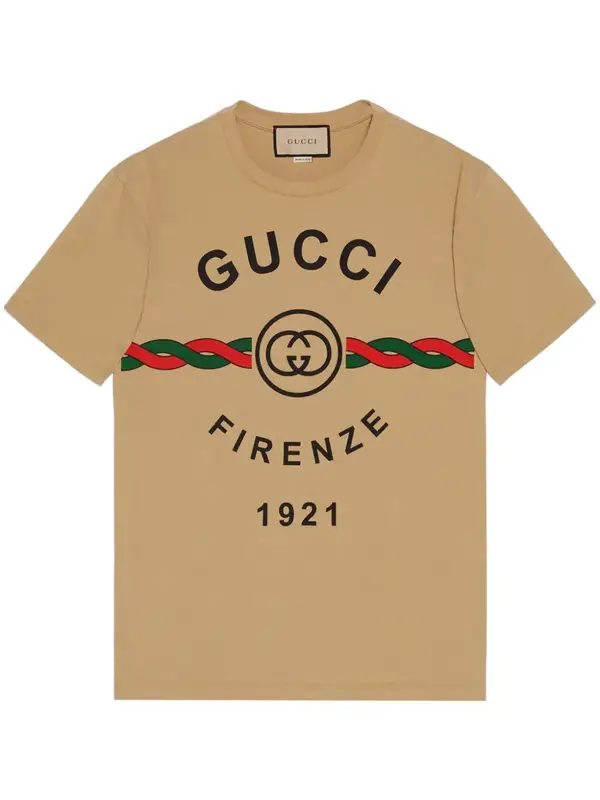 Gucci Brown Double G-logo Cotton T-shirt $590
