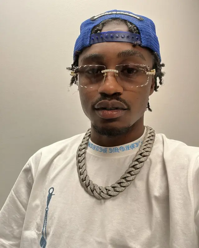 Lil Tjay outfit in Nike, Chrome Hearts, and Gallery Dept., 2024