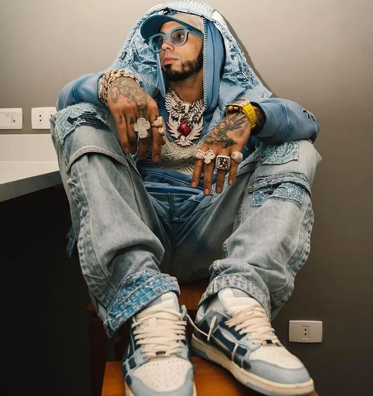 Anuel AA outfit in The Great City Workshop and Amiri, 2024
