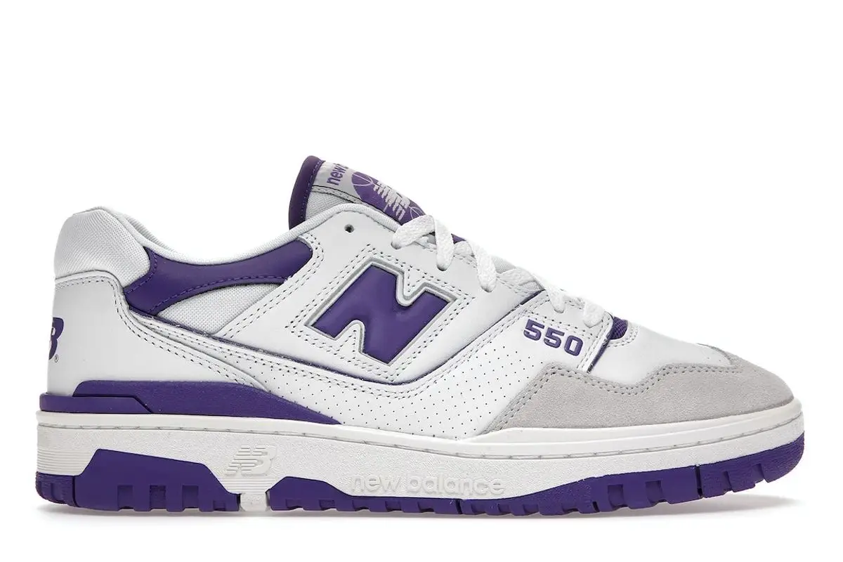 New Balance  550 White Purple In White/purple $180