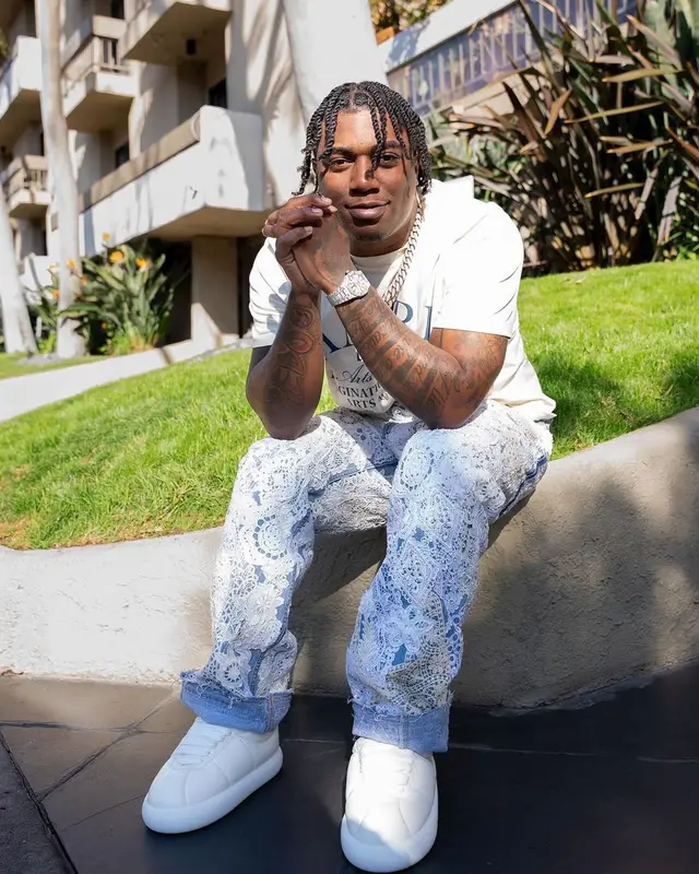 Fredo Bang outfit in Amiri, Earthling VIP, and Marni, 2024