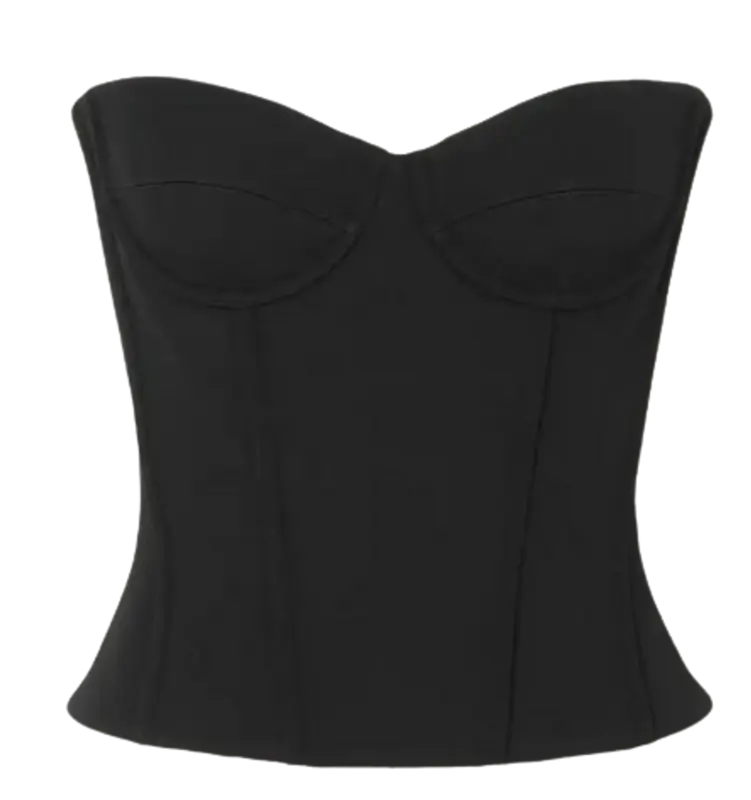 Balenciaga Black Evening Cotton Bustier Top $1850