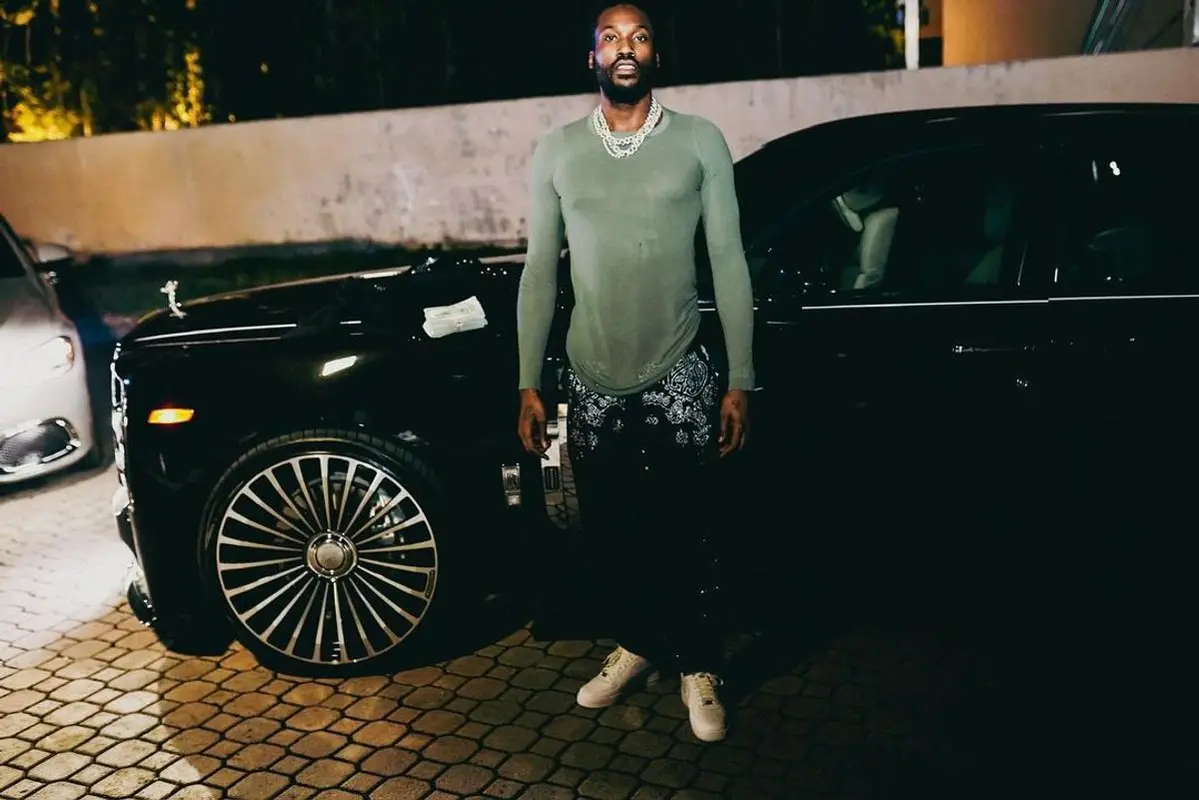 Meek Mill outfit in Rick Owens, Amiri, and Ethika, 2024