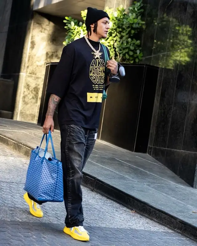 Paolo Banchero outfit in Marni, Goyard, and Apple, 2024
