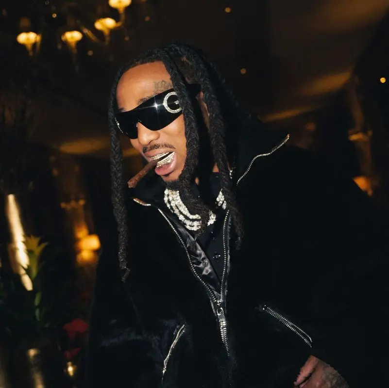 Quavo outfit in Rick Owens and Dolce & Gabbana, 2024
