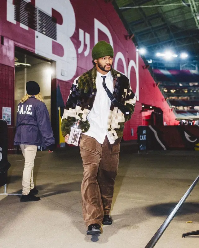 Kyler Murray outfit in Louis Vuitton and Ambush, 2024