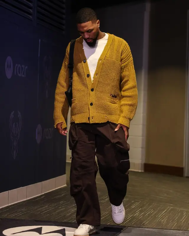 Damian Lillard outfit in Marni, Jacquemus, and Louis Vuitton, 2024